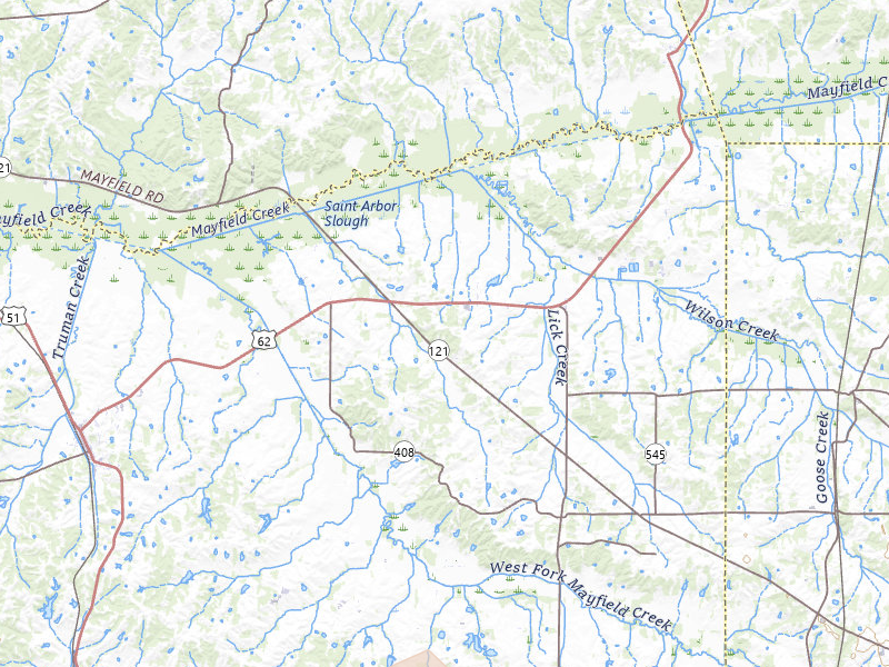 Radar-estimated hail-size map of the storm over Cunningham, KY on Jun 1, 2026
