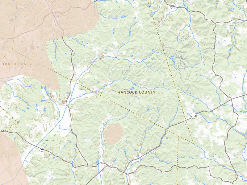 Radar-estimated hail-size map of the storm over Fordsville, KY on Aug 12, 2026