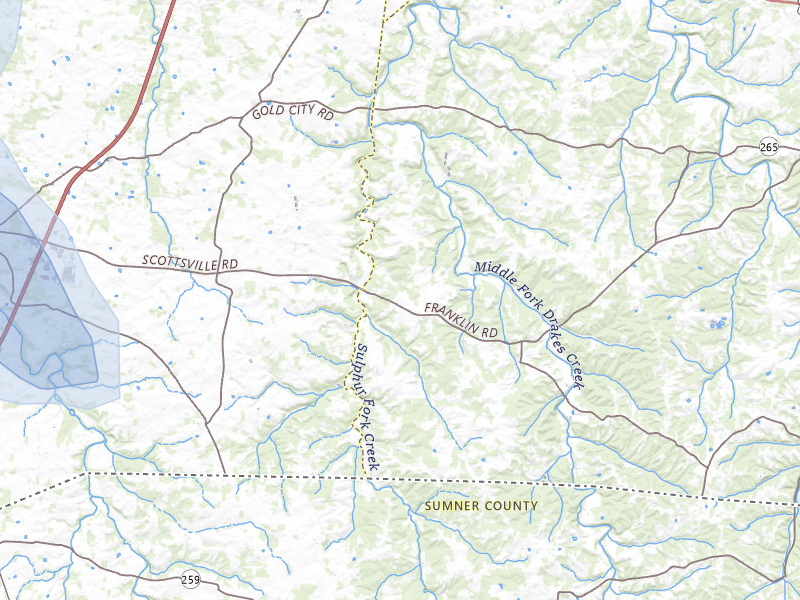 NEXRAD radar-signature map of the hail storm over Franklin, KY on Jun 9, 2026