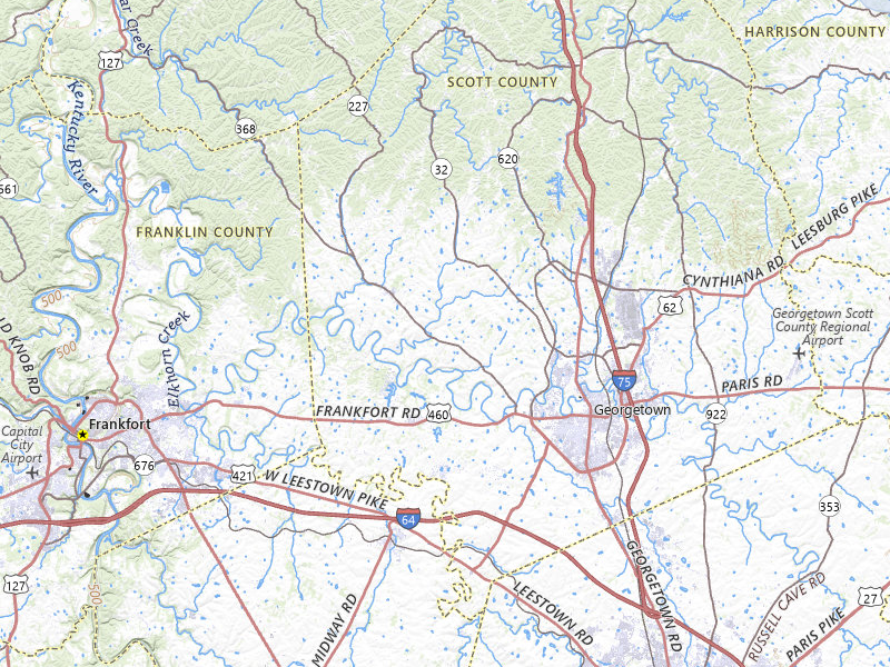NEXRAD radar-signature map of the hail storm over Georgetown, KY on Aug 15, 2026