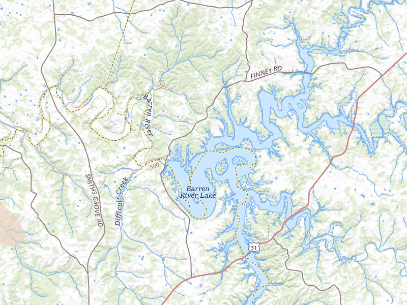Radar-estimated hail-size map of the storm over Glasgow, KY on Jul 26, 2026