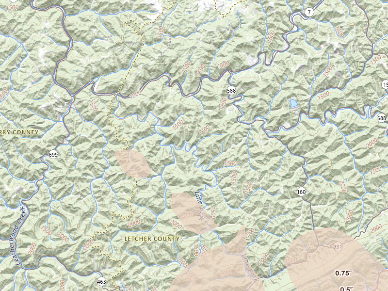 Radar-estimated hail-size map of the storm over Hallie, KY on Sep 5, 2026