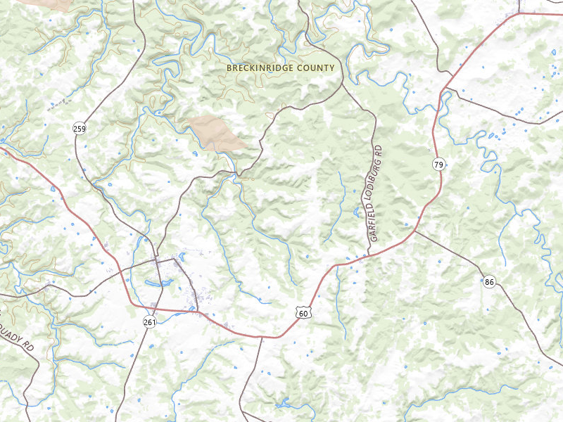 Radar-estimated hail-size map of the storm over Harned, KY on Jun 25, 2026