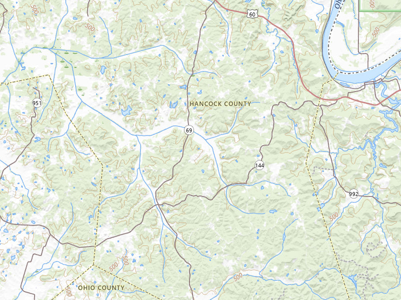 Radar-estimated hail-size map of the storm over Hawesville, KY