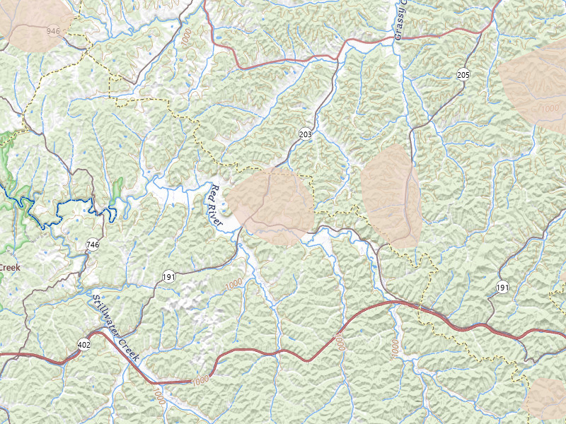 Radar-estimated hail-size map of the storm over Hazel Green, KY on Aug 11, 2026