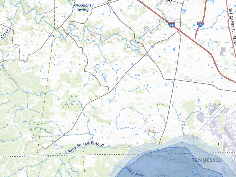 NEXRAD radar-signature map of the hail storm over Herndon, KY on Jul 3, 2026