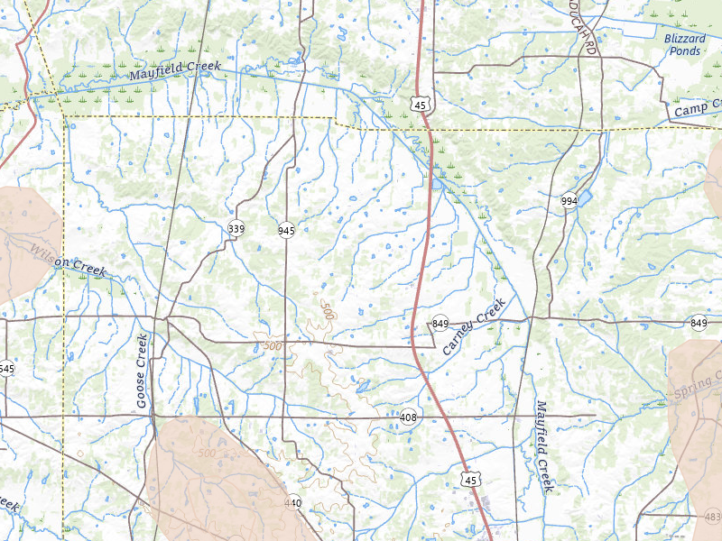 Radar-estimated hail-size map of the storm over Hickory, KY on Jul 9, 2026
