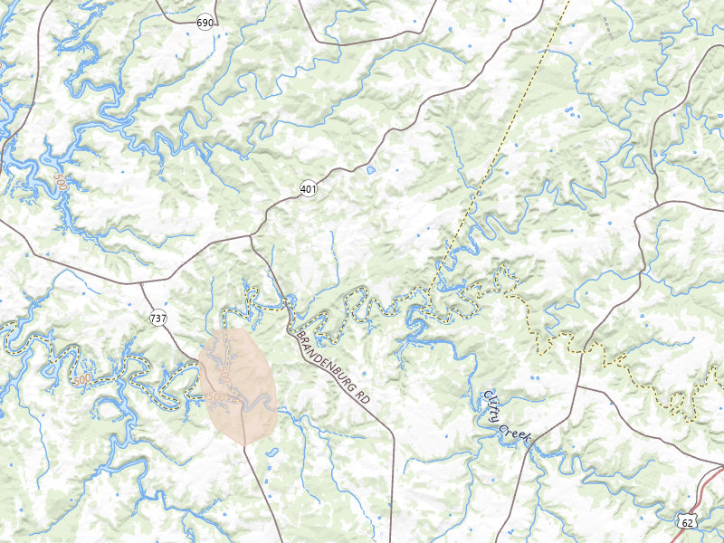 Radar-estimated hail-size map of the storm over Hudson, KY on Jul 26, 2026