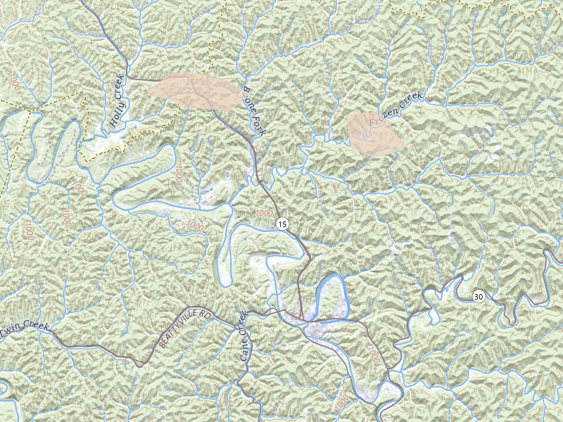 Radar-estimated hail-size map of the storm over Jackson, KY