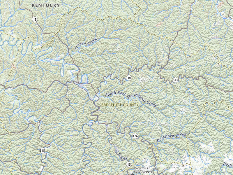 Radar-estimated hail-size map of the storm over Jackson, KY on Apr 1, 2026