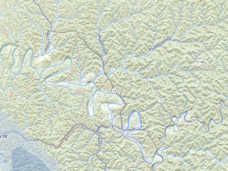 NEXRAD radar-signature map of the hail storm over Jackson, KY on Jul 28, 2026