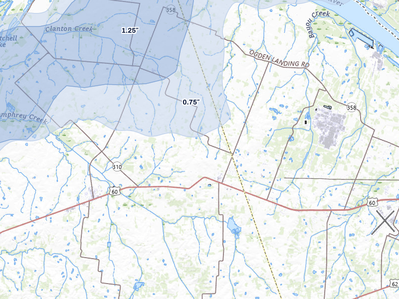 NEXRAD radar-signature map of the hail storm over Kevil, KY on Jun 1, 2026