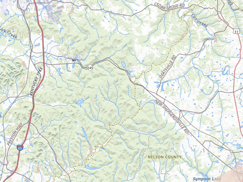 Radar-estimated hail-size map of the storm over Lebanon Junction, KY on Apr 1, 2026