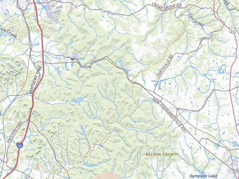 Radar-estimated hail-size map of the storm over Lebanon Junction, KY on Jul 21, 2026
