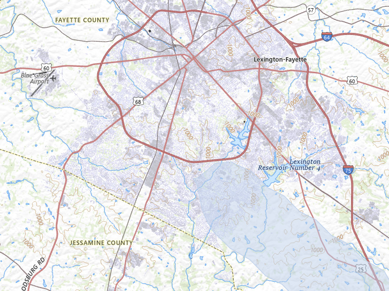 NEXRAD radar-signature map of the hail storm over Lexington, KY on Jul 27, 2026