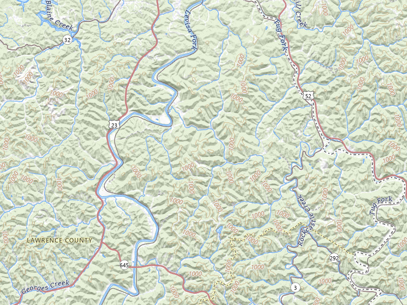Radar-estimated hail-size map of the storm over Louisa, KY on Jul 28, 2026