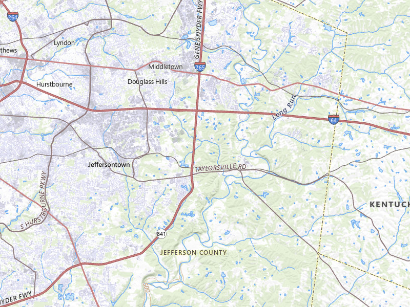 Radar-estimated hail-size map of the storm over Louisville, KY on Jul 17, 2026