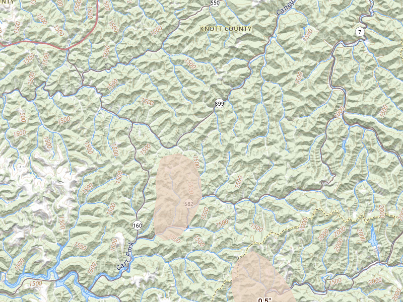 Radar-estimated hail-size map of the storm over Mallie, KY on Aug 16, 2026