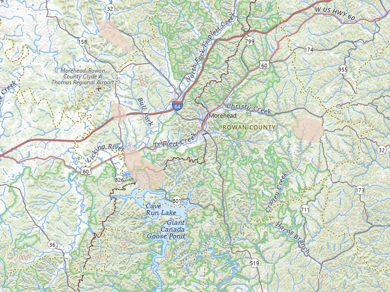 Radar-estimated hail-size map of the storm over Morehead, KY on Sep 4, 2026