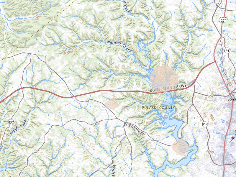 Radar-estimated hail-size map of the storm over Nancy, KY on Aug 11, 2026