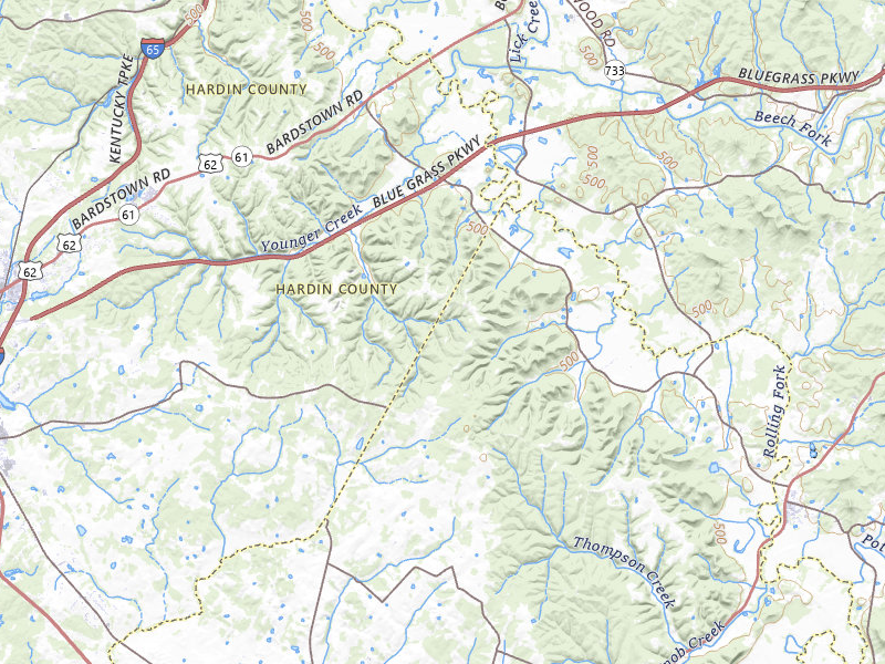Radar-estimated hail-size map of the storm over New Haven, KY on Jul 21, 2026