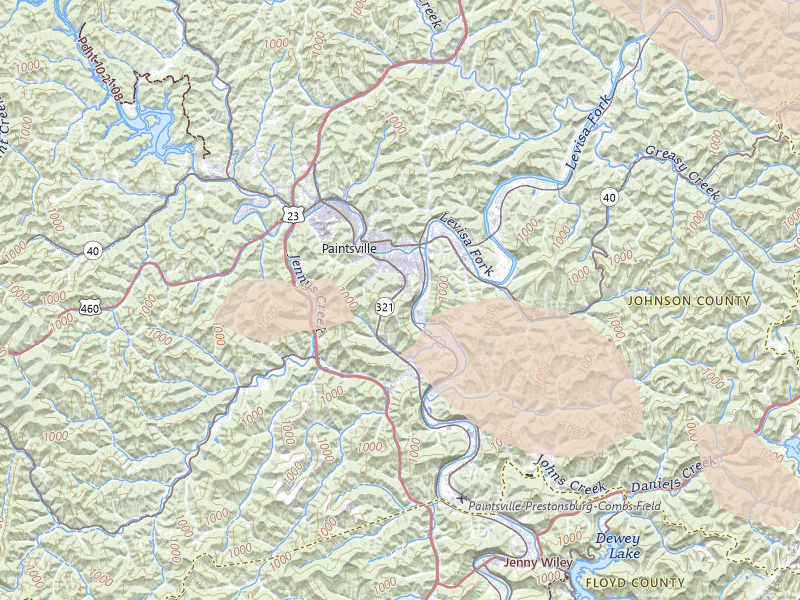 Radar-estimated hail-size map of the storm over Paintsville, KY on Sep 4, 2026