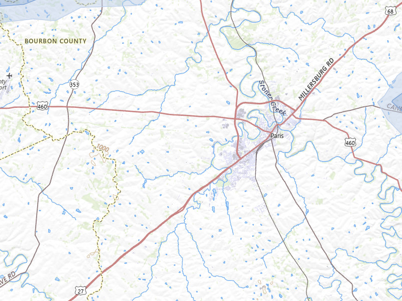 NEXRAD radar-signature map of the hail storm over Paris, KY on May 16, 2026