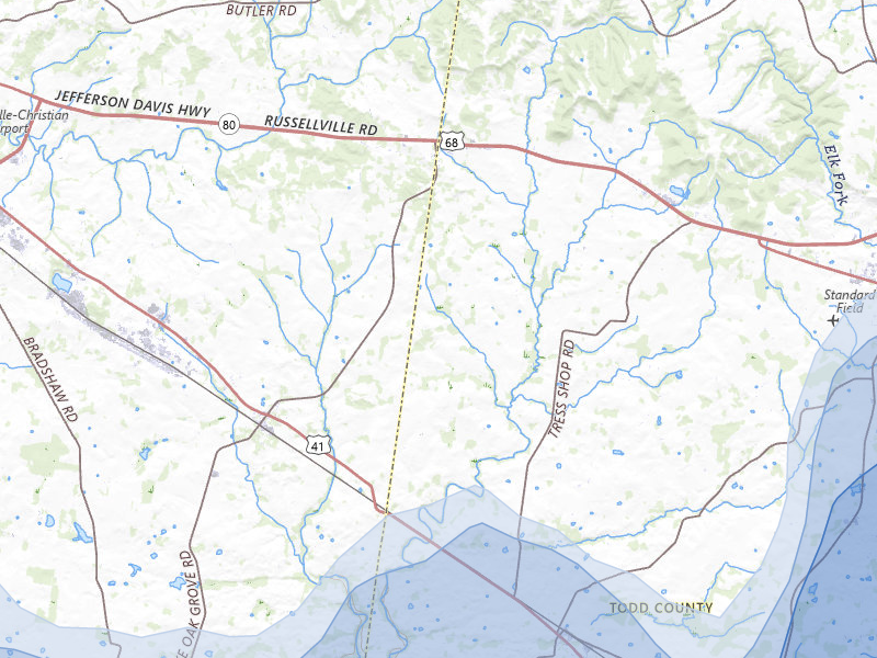 NEXRAD radar-signature map of the hail over Pembroke, KY