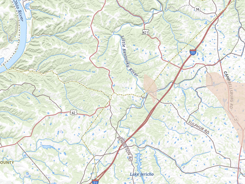 Radar-estimated hail-size map of the storm over Pendleton, KY