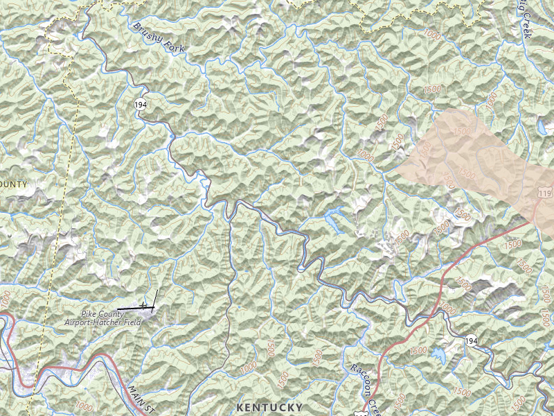 Radar-estimated hail-size map of the storm over Pikeville, KY on Jun 26, 2026