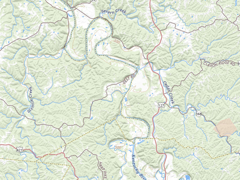 Radar-estimated hail-size map of the storm over Pleasureville, KY on Mar 4, 2026