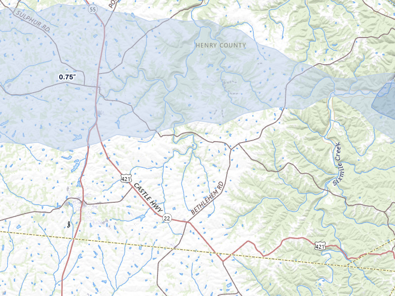 NEXRAD radar-signature map of the hail storm over Pleasureville, KY on Mar 4, 2026