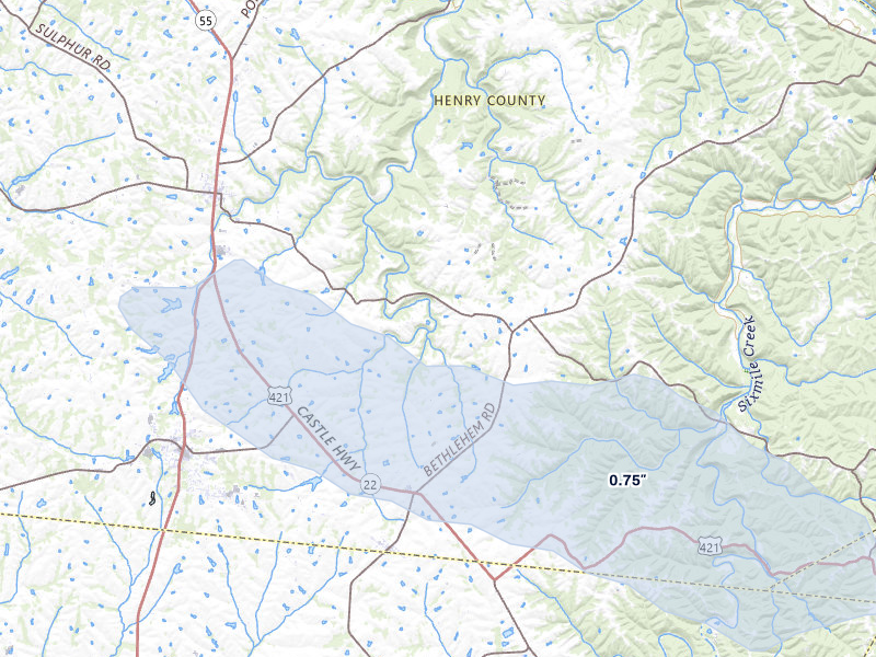 NEXRAD radar-signature map of the hail storm over Pleasureville, KY on May 3, 2026