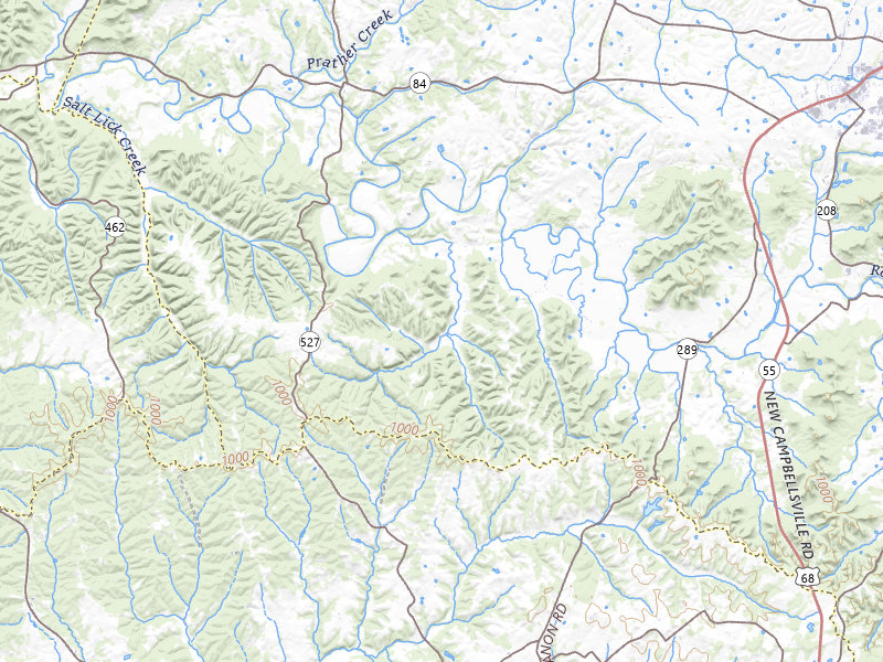 Radar-estimated hail-size map of the storm over Raywick, KY on Jul 21, 2026