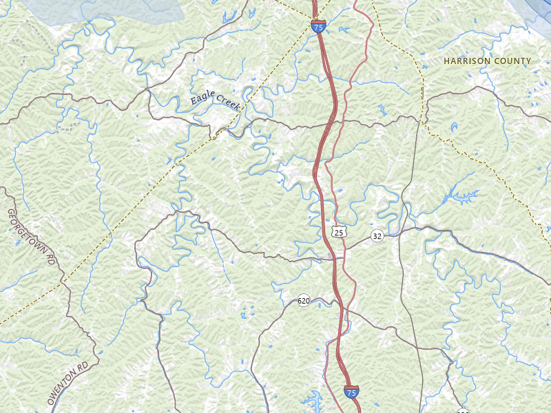 NEXRAD radar-signature map of the hail storm over Sadieville, KY on Aug 15, 2026