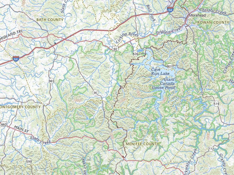 Radar-estimated hail-size map of the storm over Salt Lick, KY on Jun 26, 2026