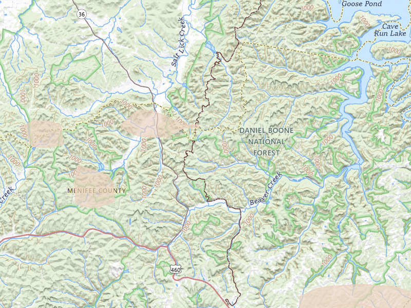 Radar-estimated hail-size map of the storm over Salt Lick, KY on Aug 22, 2026