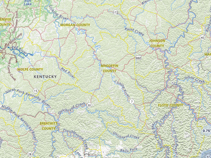 NEXRAD radar-signature map of the hail storm over Salyersville, KY on Aug 5, 2026