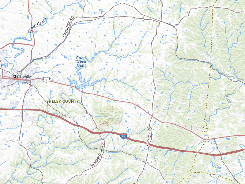 NEXRAD radar-signature map of the hail storm over Shelbyville, KY on May 16, 2026