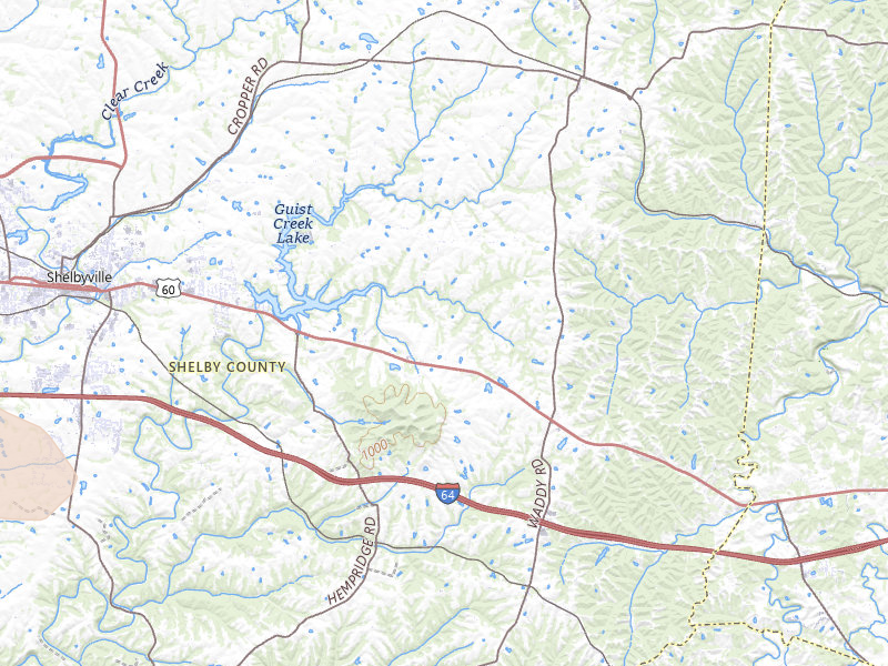 Radar-estimated hail-size map of the storm over Shelbyville, KY on Jul 21, 2026