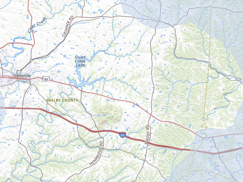 NEXRAD radar-signature map of the hail storm over Shelbyville, KY on Jul 27, 2026