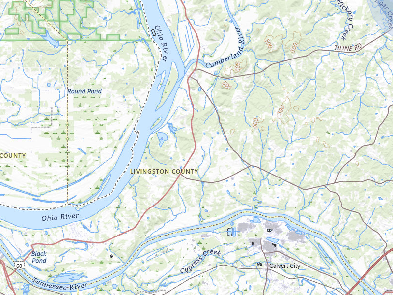 NEXRAD radar-signature map of the hail storm over Smithland, KY on Jul 10, 2026
