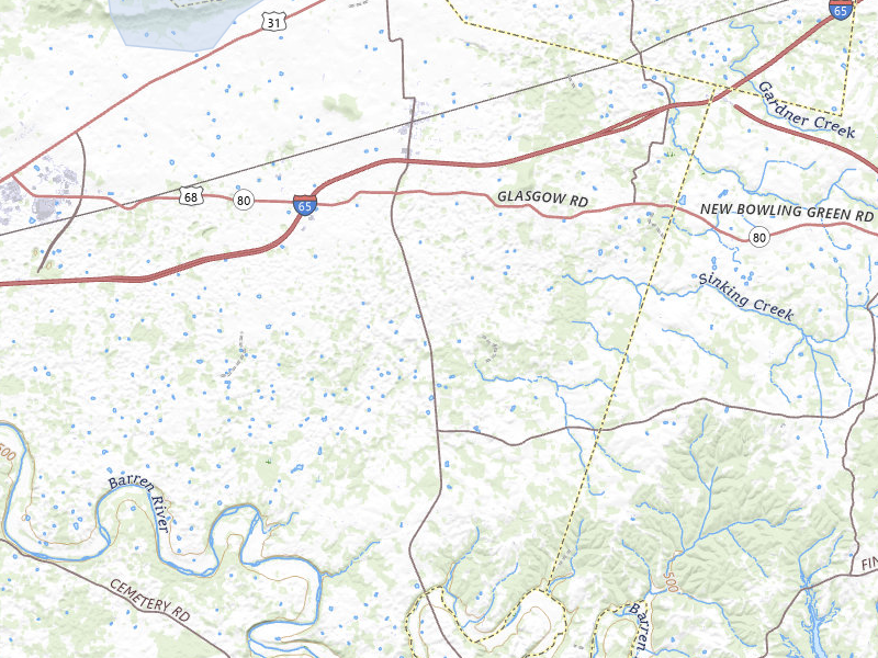 NEXRAD radar-signature map of the hail storm over Smiths Grove, KY on Jul 5, 2026