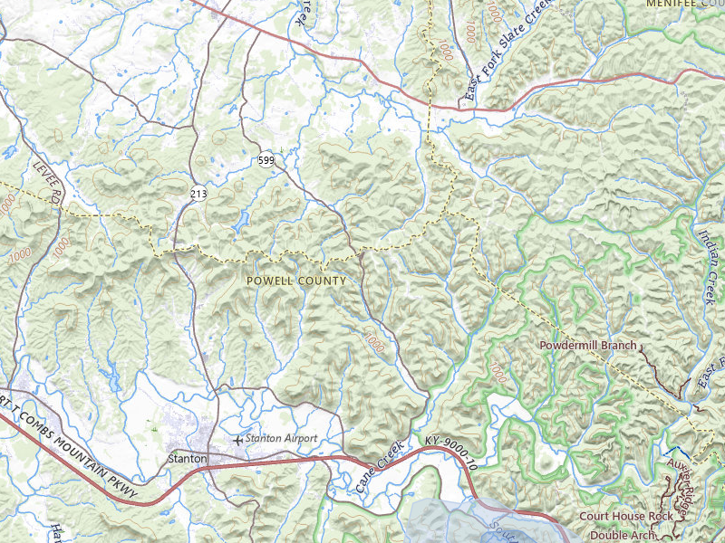 NEXRAD radar-signature map of the hail storm over Stanton, KY on Aug 11, 2026