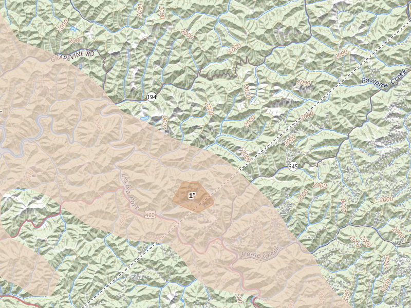 Radar-estimated hail-size map of the storm over Steele, KY on Sep 5, 2026