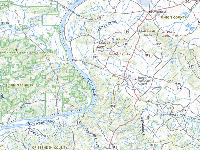 NEXRAD radar-signature map of the hail storm over Sturgis, KY on Jul 26, 2026