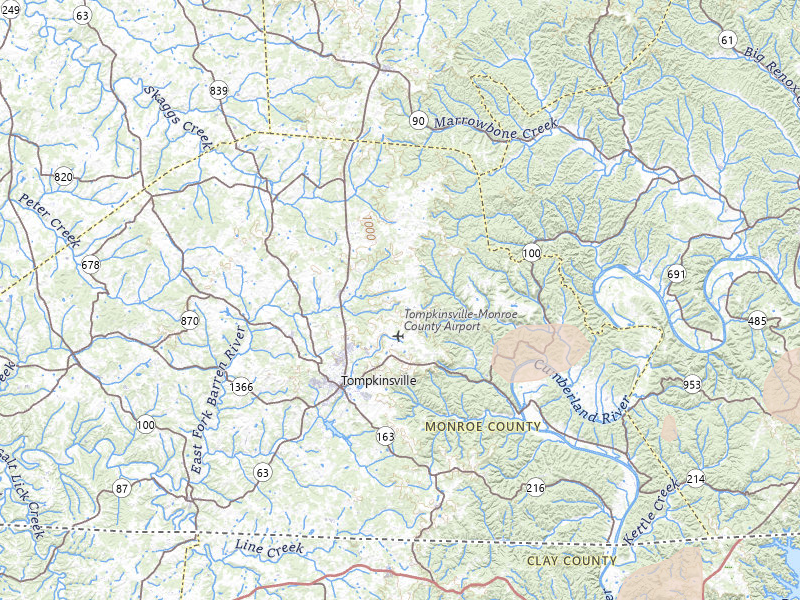 Radar-estimated hail-size map of the storm over Tompkinsville, KY on Jul 17, 2026