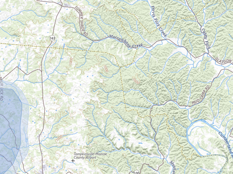 NEXRAD radar-signature map of the hail storm over Tompkinsville, KY on Aug 12, 2026
