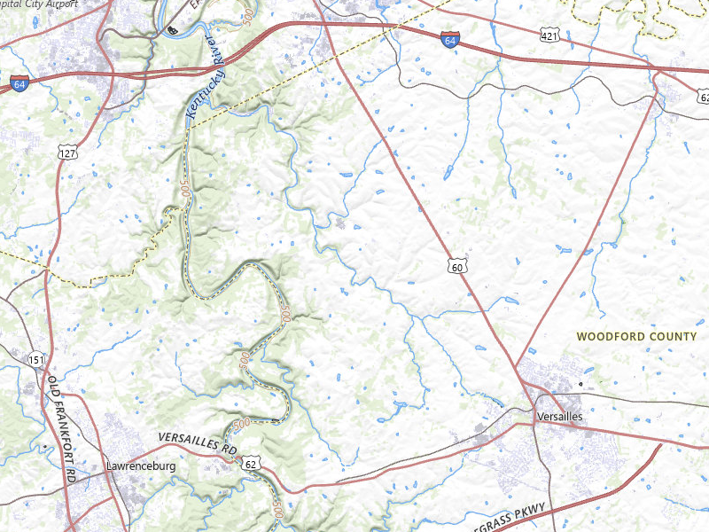 Radar-estimated hail-size map of the storm over Versailles, KY