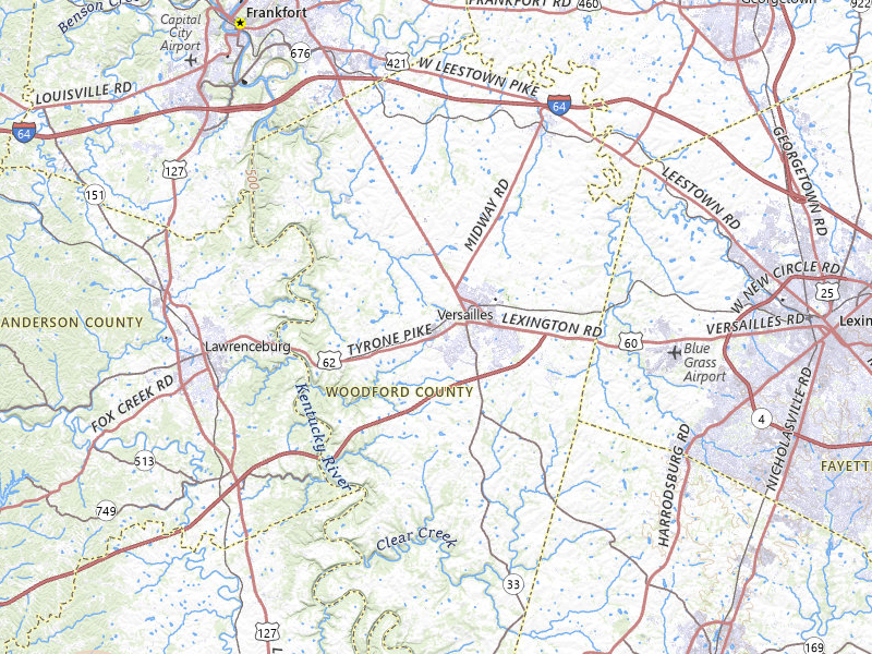 Radar-estimated hail-size map of the storm over Versailles, KY on Jul 21, 2026